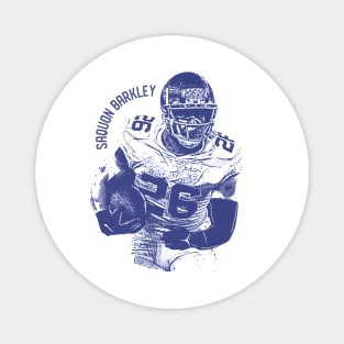 Saquon Barkley New York Vintage Mono Magnet